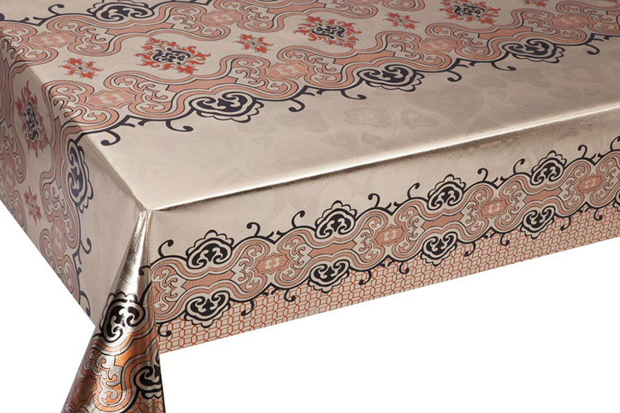 Table Cover - Gold Or Silver Table Cover - Double Face Printed Table Cover - F8023